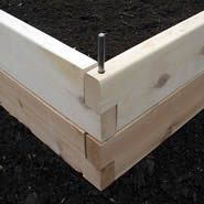 Raised bed kits made from cedar