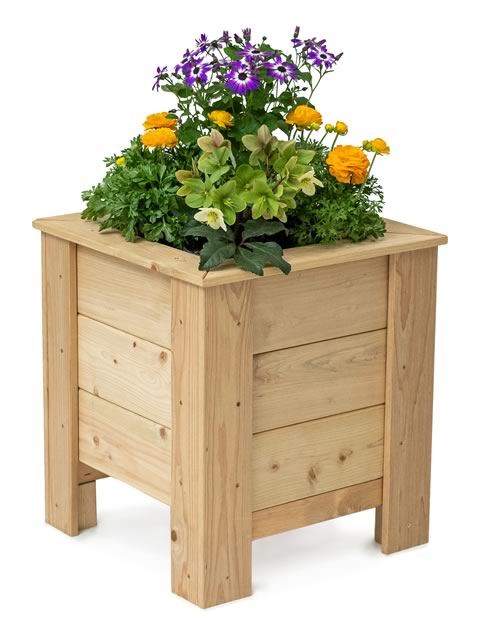 Rectangle Planter Boxes Naturalyards Com, Small Square Wooden Flower Boxes